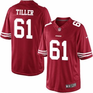 Mens Nike San Francisco 49ers #61 Andrew Tiller Limited Red Team Color NFL Jersey