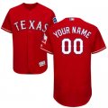 2016 Men Texas Rangers Majestic Scarlet Flexbase Authentic Collection Custom Jersey