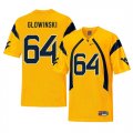 West Virginia Mountaineers #64 Mark Glowinski Gold College Football Jersey