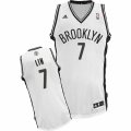 Youth Adidas Brooklyn Nets #7 Jeremy Lin Swingman White Home NBA Jersey