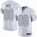 Nike Oakland Raiders #80 Jerry Rice White Mens Stitched NFL Limited Rush Jersey