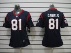 Nike Women Houston Texans #81 Daniels Blue Jerseys