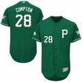 Men's Majestic Pittsburgh Pirates #28 Brandon Cumpton Green Celtic Flexbase Authentic Collection MLB Jersey