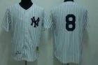 mlb new york yankees #8 berra m&n white