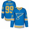 Mens Reebok St. Louis Blues #99 Wayne Gretzky Authentic Blue 2017 Winter Classic NHL Jersey