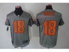 Nike NFL Cincinnati Bengals #18 A.J. Green grey jerseys[Elite shadow]