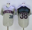 Arizona Diamondbacks #38 Curt Schilling Gray-Capri New Cool Base Stitched Baseball Jersey