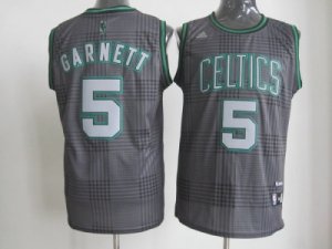 nba boston celtics #5 garnett black-grey