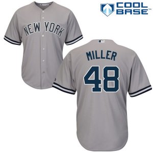 Men\'s Majestic New York Yankees #48 Andrew Miller Replica Grey Road MLB Jersey