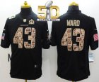 Nike Denver Broncos #43 T.J. Ward Black Super Bowl 50 Men's Stitched NFL Limited Salute to