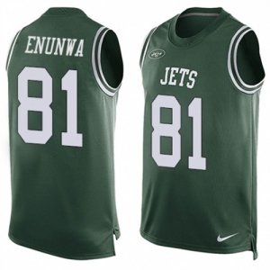 Mens Nike New York Jets #81 Quincy Enunwa Limited Green Player Name & Number Tank Top NFL Jersey