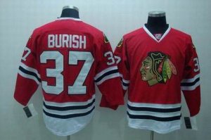 kids Chicago Blackhawks #37 Adam Burish Jerseys red