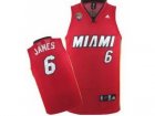nba Miami Heat #6 LeBron James red Mesh
