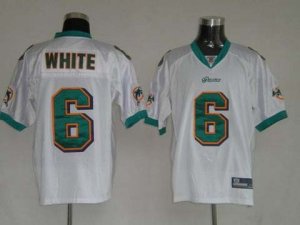 nfl miami dolphins #6 pat white white