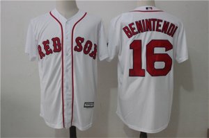 Red Sox #16 Andrew Benintendi White Cool Base Jersey