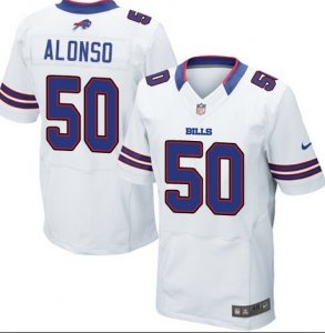 Nike Buffalo Bills #50 ALONZO white elite jerseys