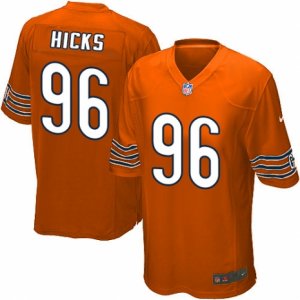 Men\'s Nike Chicago Bears #96 Akiem Hicks Game Orange Alternate NFL Jersey