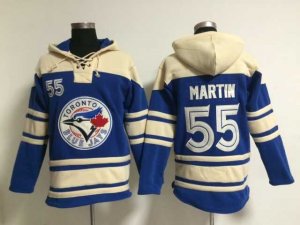 MLB Toronto Blue jays #55 martin blue Sawyer Hooded Sweatshirt jerseys