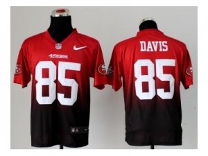 Nike jerseys san francisco 49ers #85 vernon davis red-grey[Elite II drift fashion]