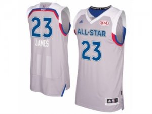 Mens Adidas Cleveland Cavaliers #23 LeBron James Swingman Gray 2017 All Star NBA Jersey