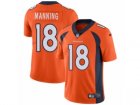 Mens Nike Denver Broncos #18 Peyton Manning Vapor Untouchable Limited Orange Team Color NFL Jersey