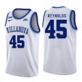 Villanova Wildcats #45 Darryl Reynolds White College Basketball Jersey