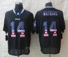 Nike Buffalo Bills #14 Watkins Black Jerseys(USA Flag Fashion Elite)