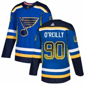Blues #90 Ryan O\'Reilly Blue Drift Fashion Adidas Jersey