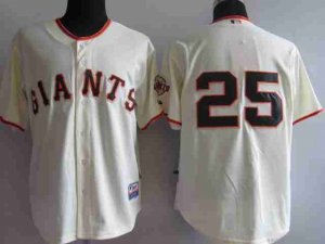 MLB Jerseys San Francisco Giants 25# Bonds cream