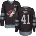 Mens Phoenix Coyotes #41 Mike Smith Black 1917-2017 100th Anniversary Stitched NHL Jersey