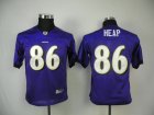 youth nfl baltimore ravens #86 todd heap purple