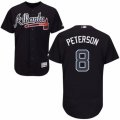 Men Atlanta Braves #8 Jace Peterson Majestic Navy Authentic Collection Flexbase Jersey