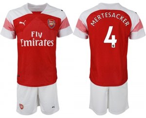 2018-19 Arsenal 4 MERTESACKER Home Soccer Jersey