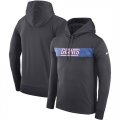 New York Giants Nike Sideline Team Performance Pullover Hoodie Charcoal