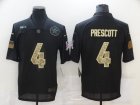 Nike Cowboys #4 Dak Prescott Black Camo 2020 Salute To Service Limited Jersey