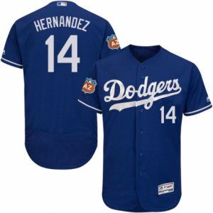 Men\'s Majestic Los Angeles Dodgers #14 Enrique Hernandez Royal Blue Flexbase Authentic Collection MLB Jersey