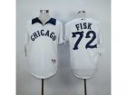 mlb jerseys chicago white sox #72 fisk white[m&n]