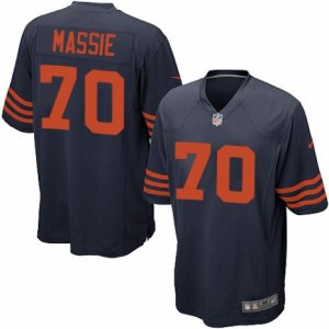 Men\'s Nike Chicago Bears #70 Bobby Massie Game Navy Blue 1940s Throwback Alternate NFL Jersey