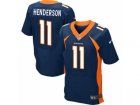 Mens Nike Denver Broncos #11 Carlos Henderson Elite Navy Blue Alternate NFL Jersey