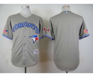 mlb jerseys toronto blue jays blank grey[2015 new]