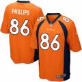 Mens Nike Denver Broncos #86 John Phillips Game Orange Team Color NFL Jersey