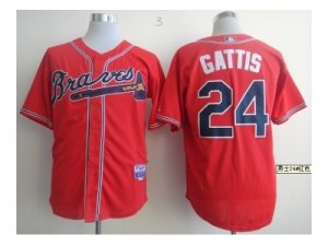 mlb jerseys atlanta braves #24 gattis red