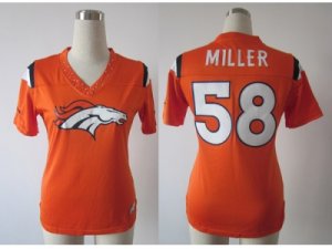 Nike Women Denver Broncos #58 Von Miller Orange FEM FAN Field Flirt Fashion Jerseys