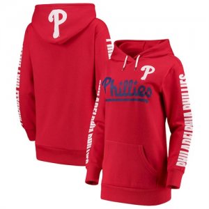 Philadelphia Phillies G III 4Her by Carl Banks Women\'s Extra Innings Pullover Hoodie Red