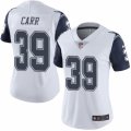 Women's Nike Dallas Cowboys #39 Brandon Carr Limited White Rush NFL Jersey