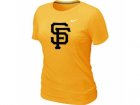 Women MLB San Francisco Giants Heathered Yellow Nike Blended T-Shirt