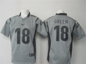 Nike Cincinnati Bengals #18 AJ Green Gray Gridiron Gray Jerseys(Limited)