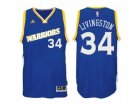 Mens Golden State Warriors #34 Shaun Livingston 2016-17 Crossover Alternate Blue New Swingman Jersey