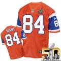 Nike Denver Broncos #84 Shannon Sharpe Orange Throwback Super Bowl 50 Men Stitched NFL Elite Jersey