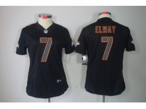 Nike Women NFL Denver Broncos #7 John Elway Black Jerseys[Impact Limited]